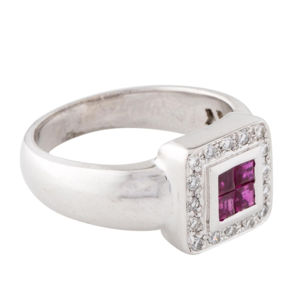 18k Ruby Diamond Ring - image 1